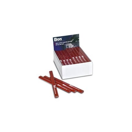 Bon Tool Bon 84-841 Pencil, Red Casing Hard Black Lead, (72/Pkg) 84-841